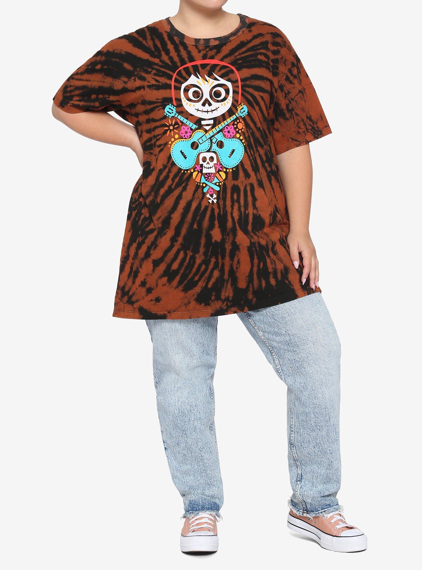 Disney Pixar Coco Miguel Tie-Dye Oversized T-Shirt Plus Size, MULTI, alternate