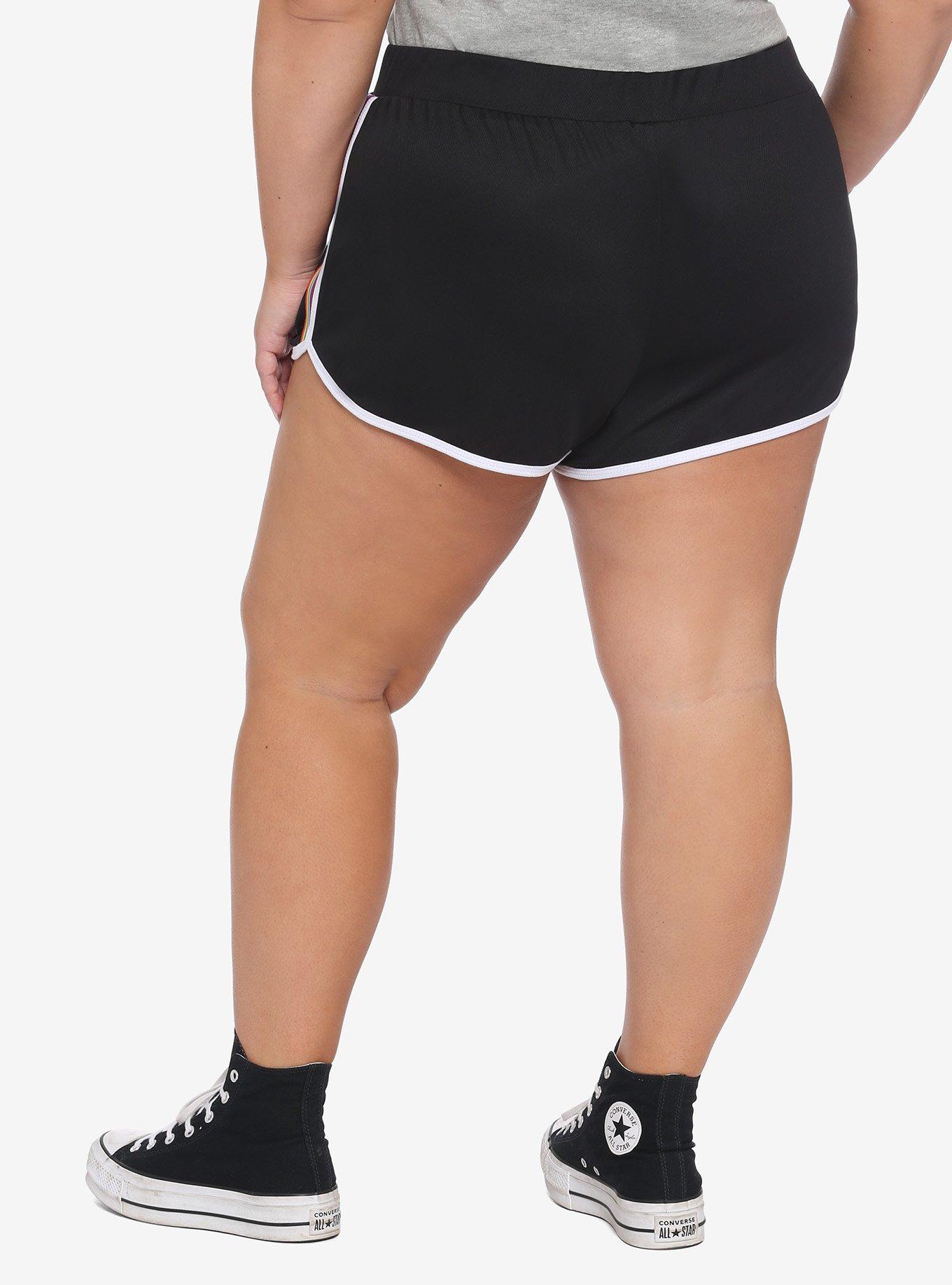 Disney Mickey Mouse Rainbow Soft Shorts Plus Size, MULTI, alternate