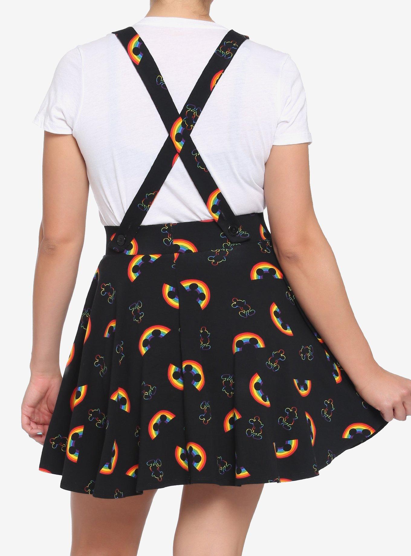 Disney Rainbow Mickey Mouse Suspender Skirt, MULTI, alternate