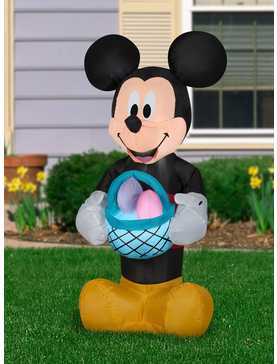 Disney Mickey Mouse Holding Easter Basket Airblown, , hi-res