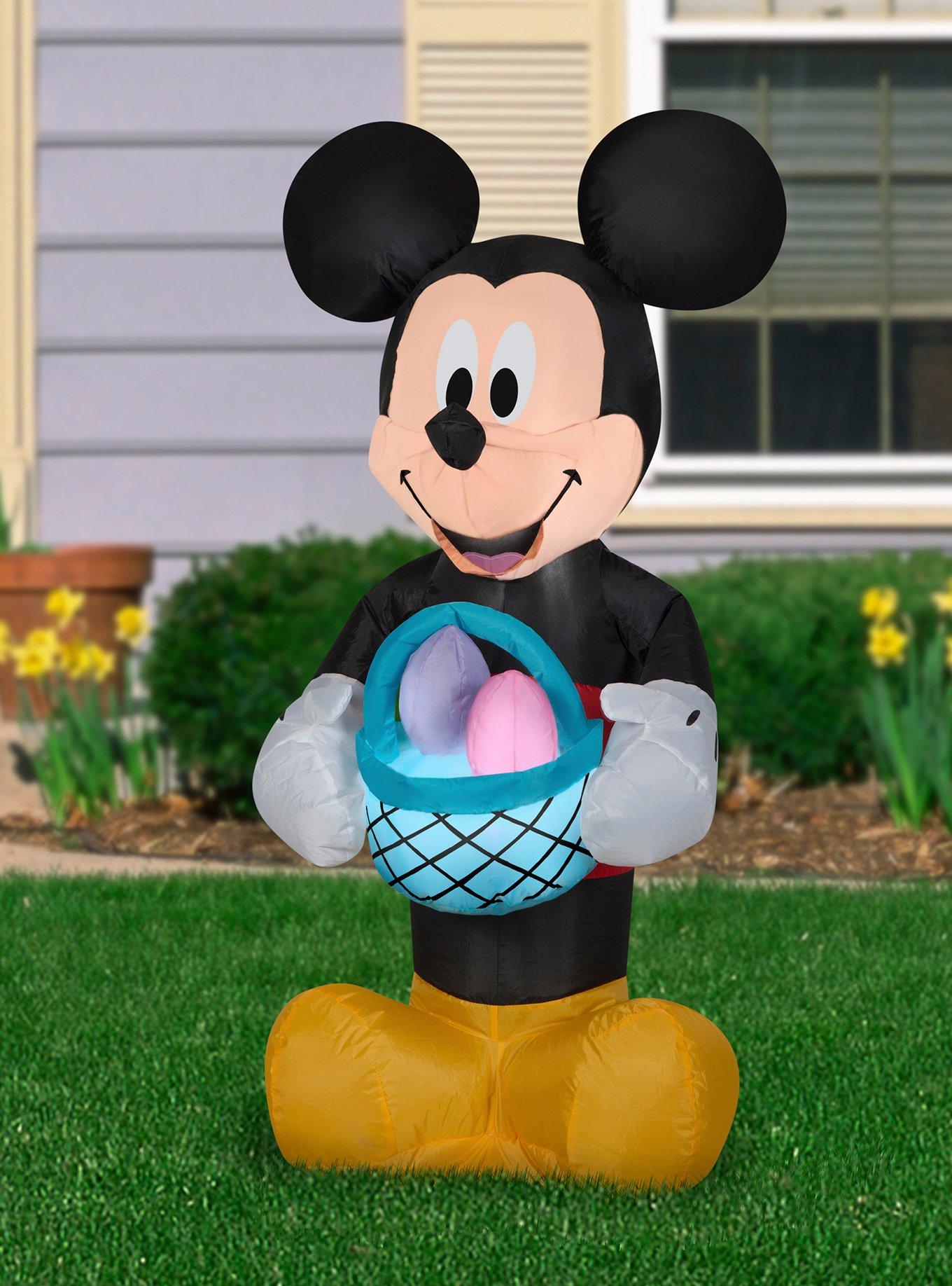 Disney Mickey Mouse Holding Easter Basket Airblown, , hi-res