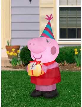 Peppa Pig With Birthday Cake Inflatable Décor, , hi-res