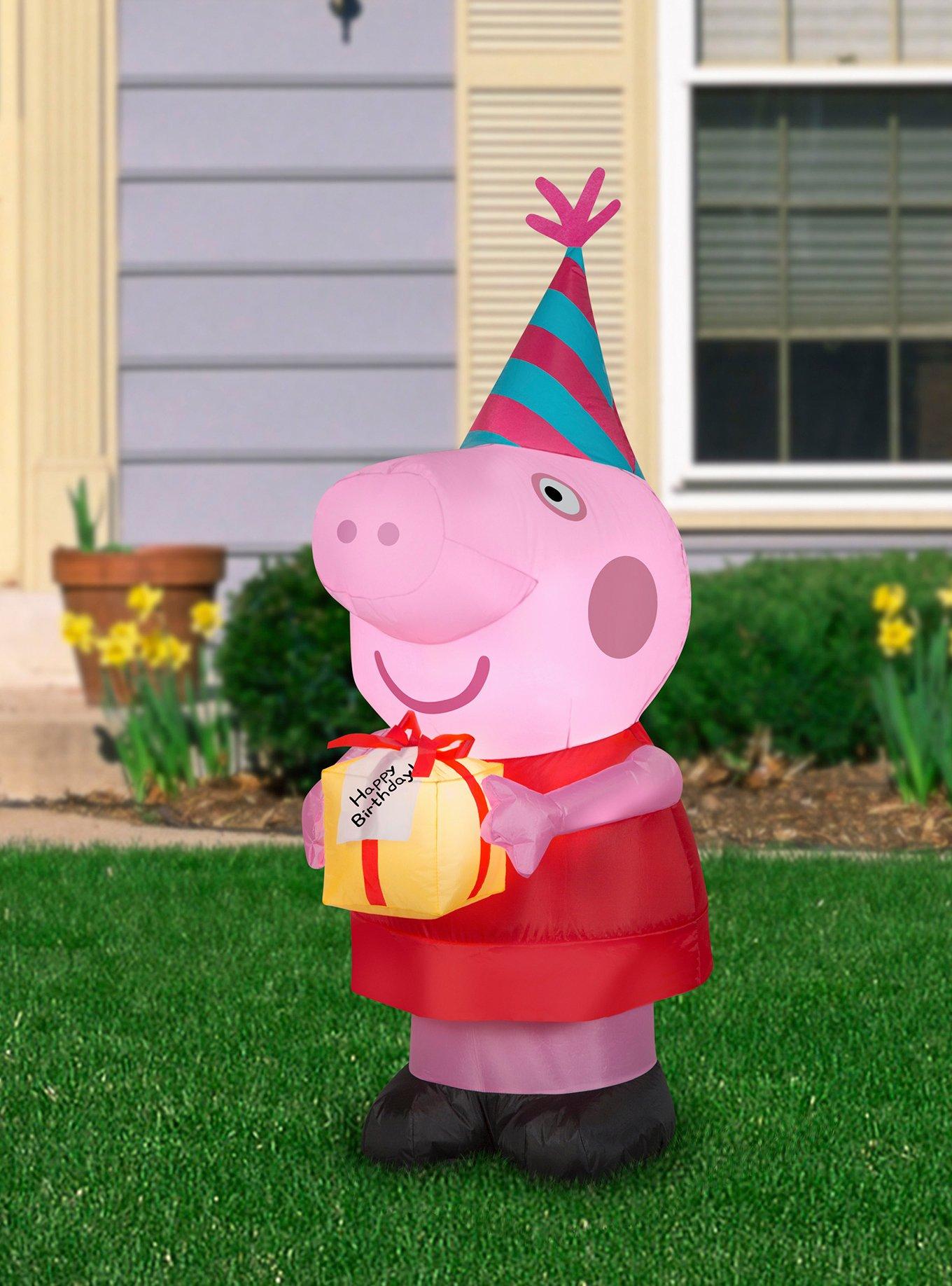 Peppa Pig With Birthday Cake Inflatable D&eacute;cor, , hi-res