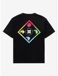 Harry Potter Geometric Hogwarts Youth T-Shirt - BoxLunch Exclusive, BLACK, alternate