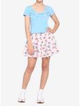Disney Stitch Symbols Button-Front Crop Girls Top, MULTI, alternate