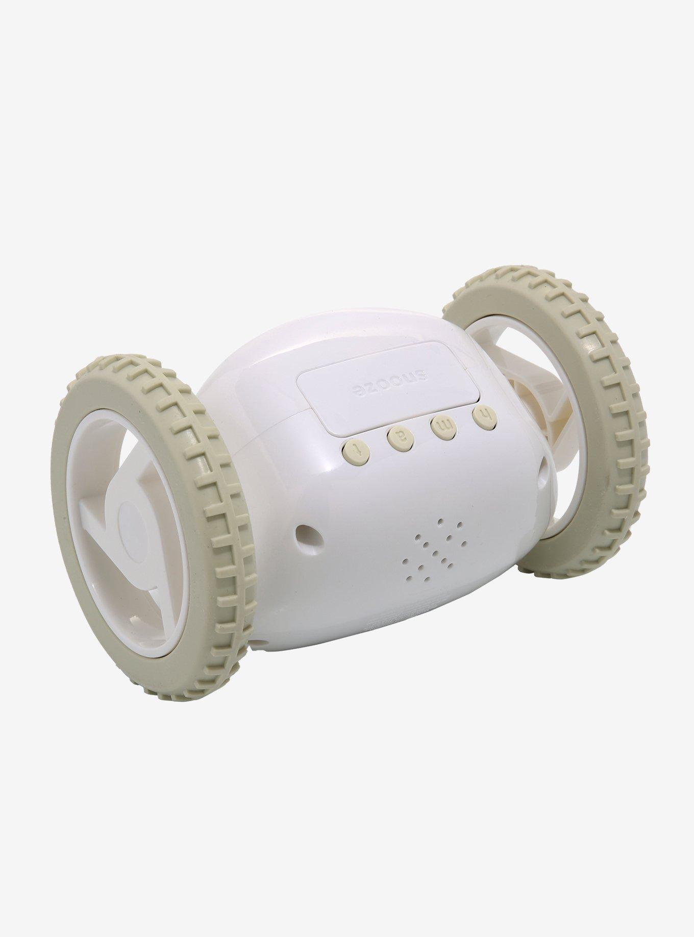 Clocky White Alarm Clock On Wheels, , alternate