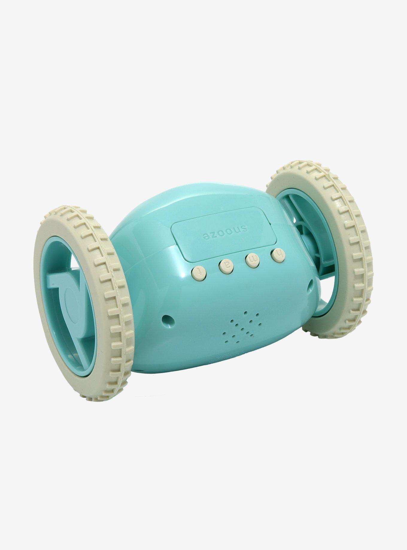 Clocky Aqua Alarm Clock On Wheels, , alternate
