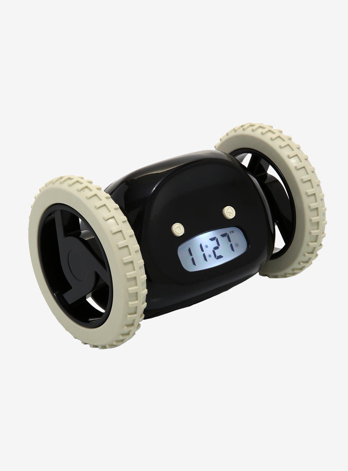 Clocky Black Alarm Clock On Wheels, , alternate