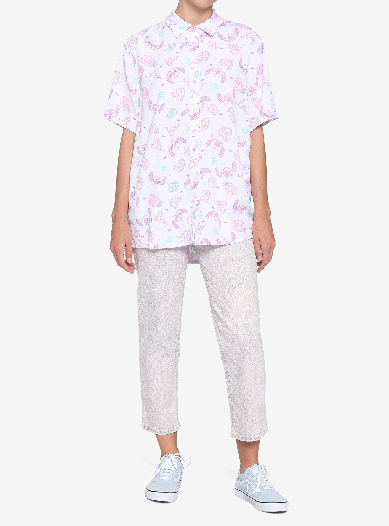 Disney Stitch Snacks Woven Button-Up, MULTI, alternate