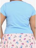 Disney Stitch Symbols Button-Front Crop Girls Top Plus Size, MULTI, alternate