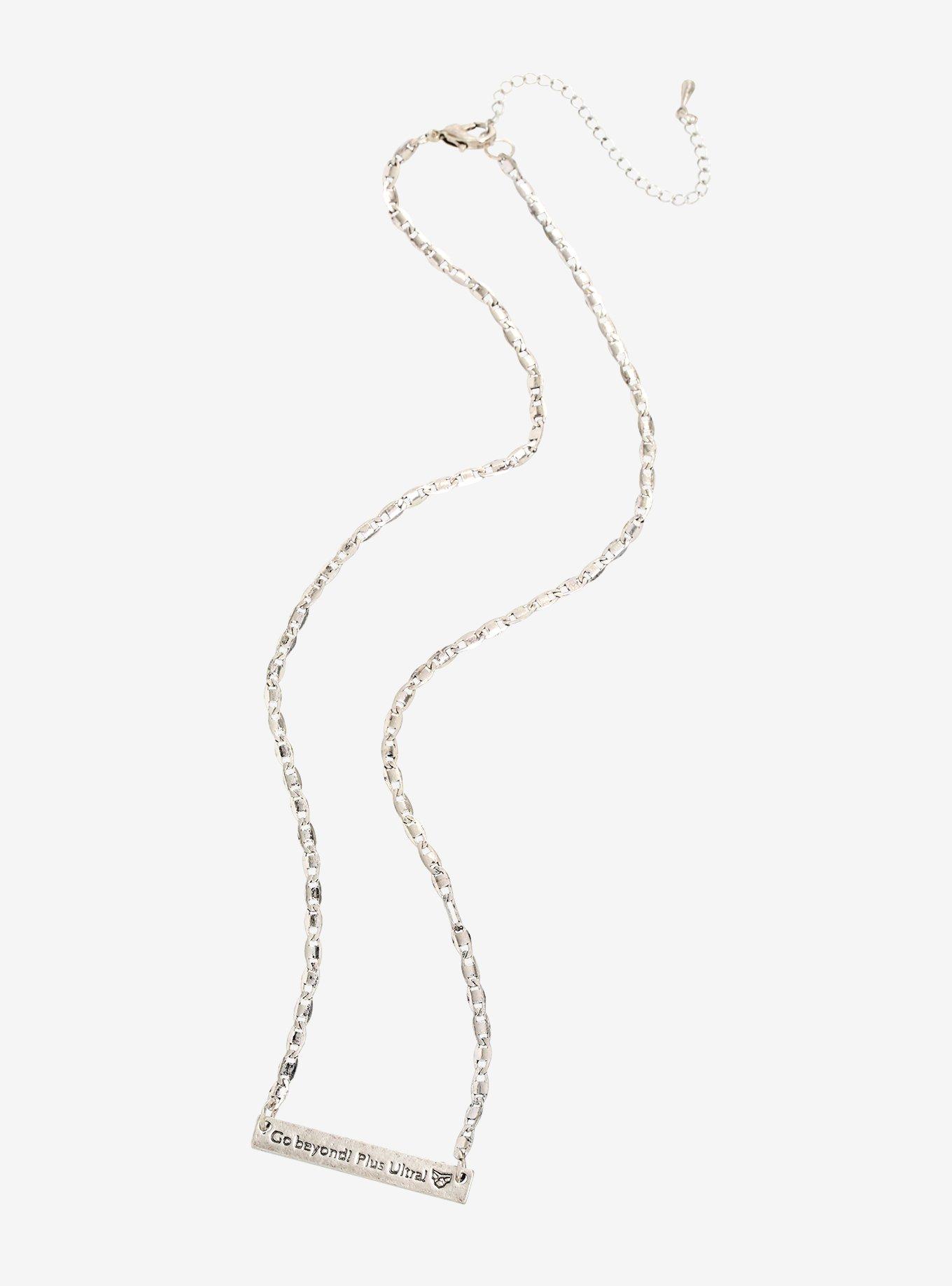 My Hero Academia Plus Ultra Bar Necklace - BoxLunch Exclusive, , alternate