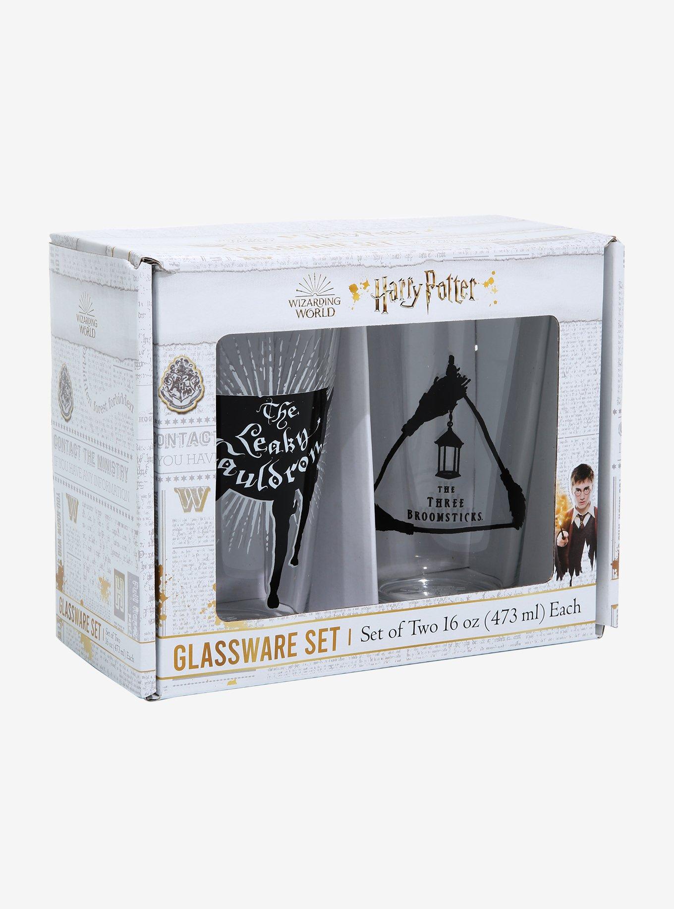 Harry Potter The Leaky Cauldron & The Three Broomsticks Pint Glass Set, , alternate