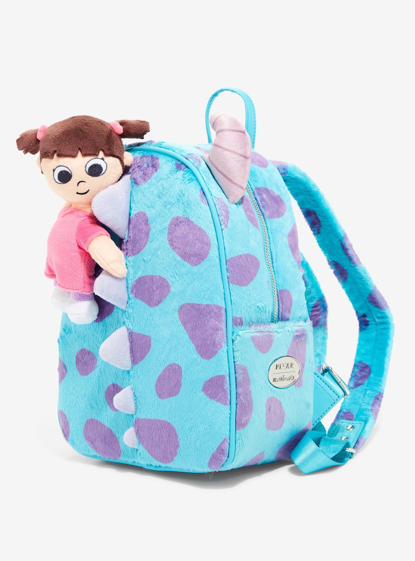 Loungefly Disney Monsters, Inc Cosplay Anime Backpacks Cartoon Boo Mike  Sully PU Leather Women Backpack Girls Mini Kawaii Bags