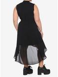 Black Caged Front Hi-Low Dress Plus Size, BLACK, alternate