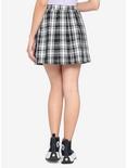 Black & White Plaid O-Ring Chain Skirt, PLAID - MULTI, alternate