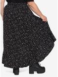Celestial Constellations Hi-Low Maxi Skirt Plus Size, BLACK, alternate