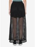 Mesh Maxi Black Overlay Skirt, BLACK, alternate