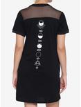 Sun & Moon Mesh T-Shirt Dress, BLACK, alternate