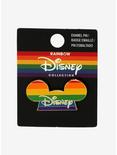 Loungefly Disney Mickey Mouse Hat Rainbow Stripe Enamel Pin, , alternate