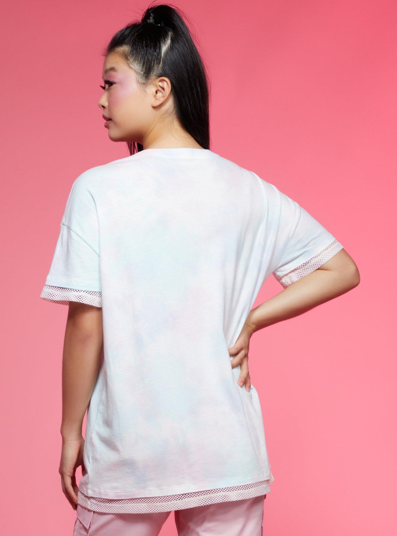 Sailor Moon Pretty Guardian Pastel Mesh Hem Oversized T-Shirt, MULTI, alternate