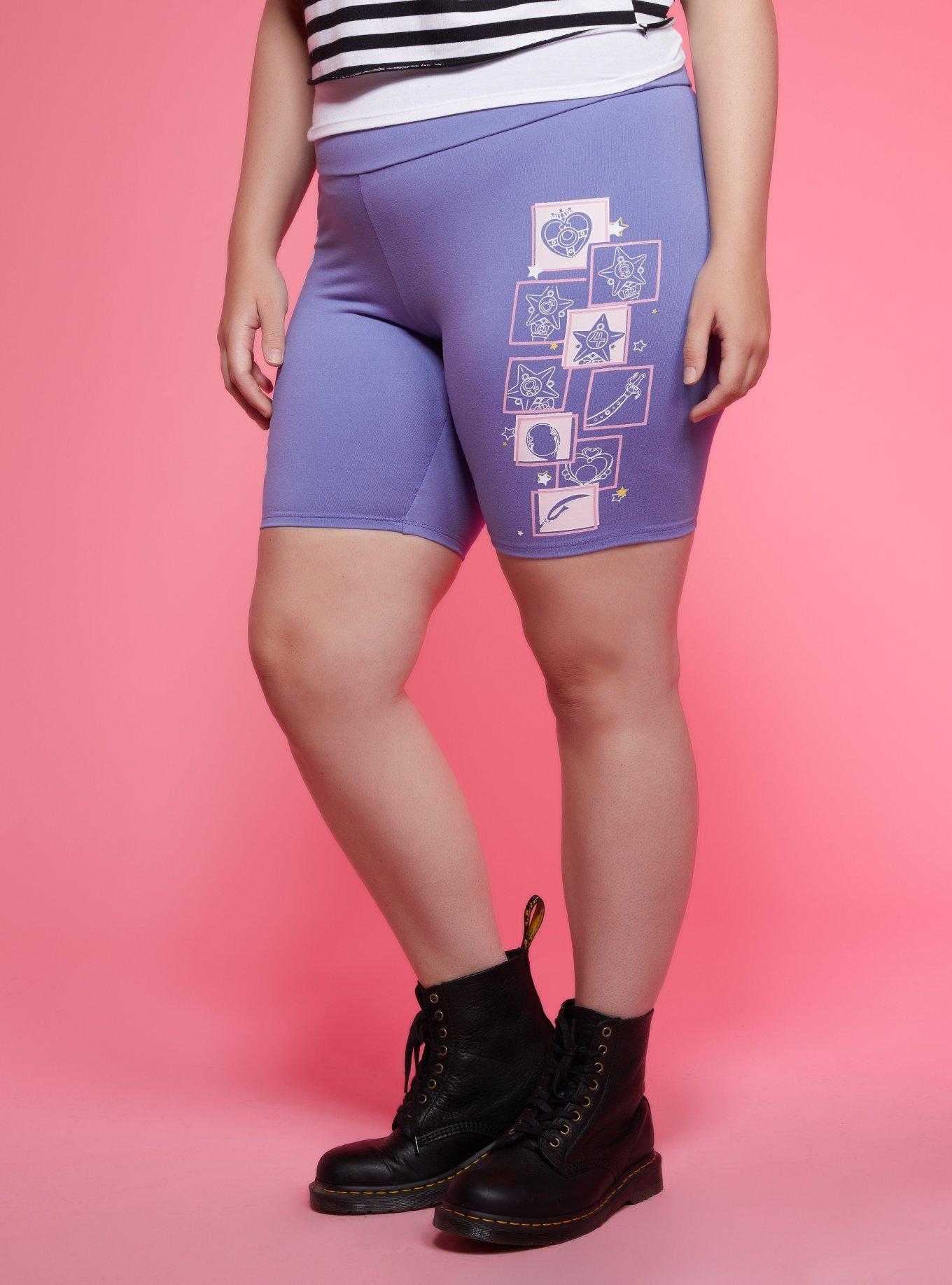 Sailor Moon Pretty Guardian Icons Biker Shorts Plus Size, MULTI, alternate