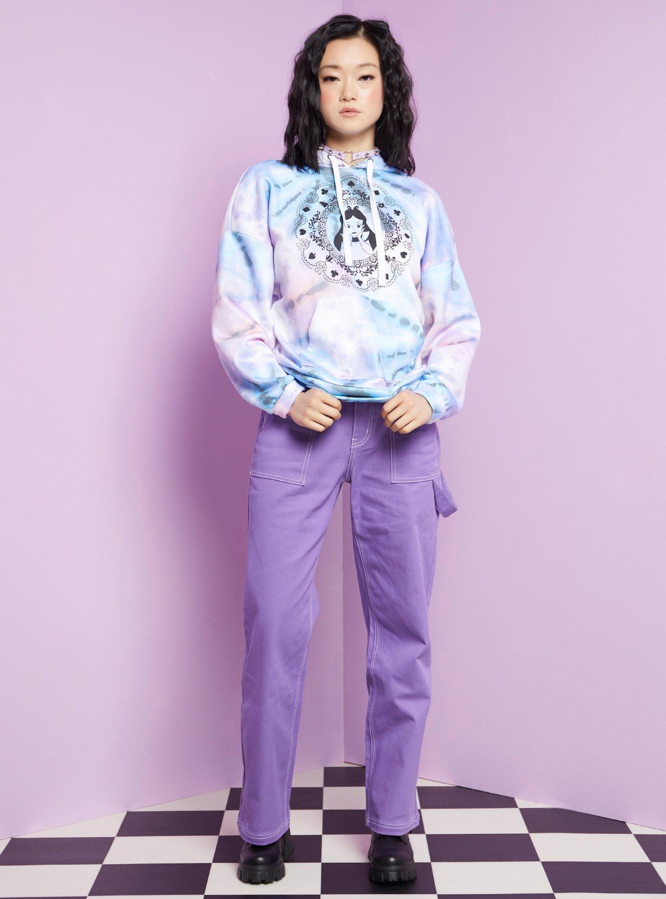 Disney Alice In Wonderland Tie-Dye Lace-Up Hoodie, MULTI, alternate
