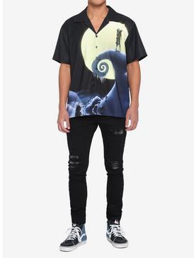 The Nightmare Before Christmas Jack & Sally Sublimated Woven Button-Up, , hi-res
