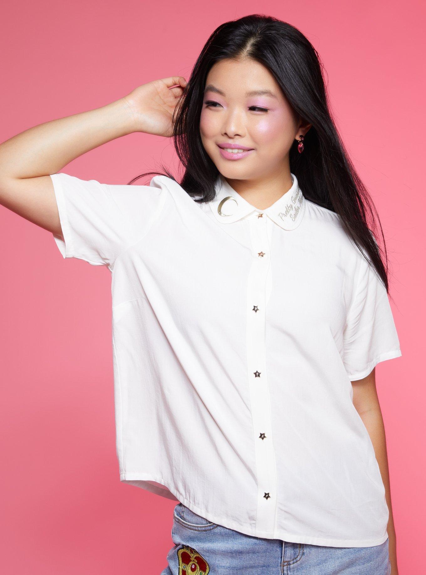 Sailor Moon Sailor Guardians Woven Button-Up, MULTI, alternate