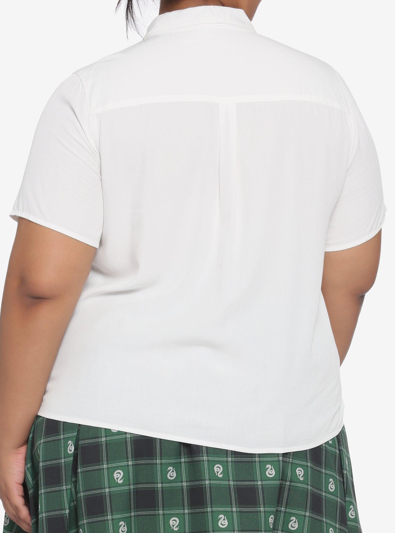 Harry Potter Hogwarts Woven Button-Up Top Plus Size, MULTI, alternate