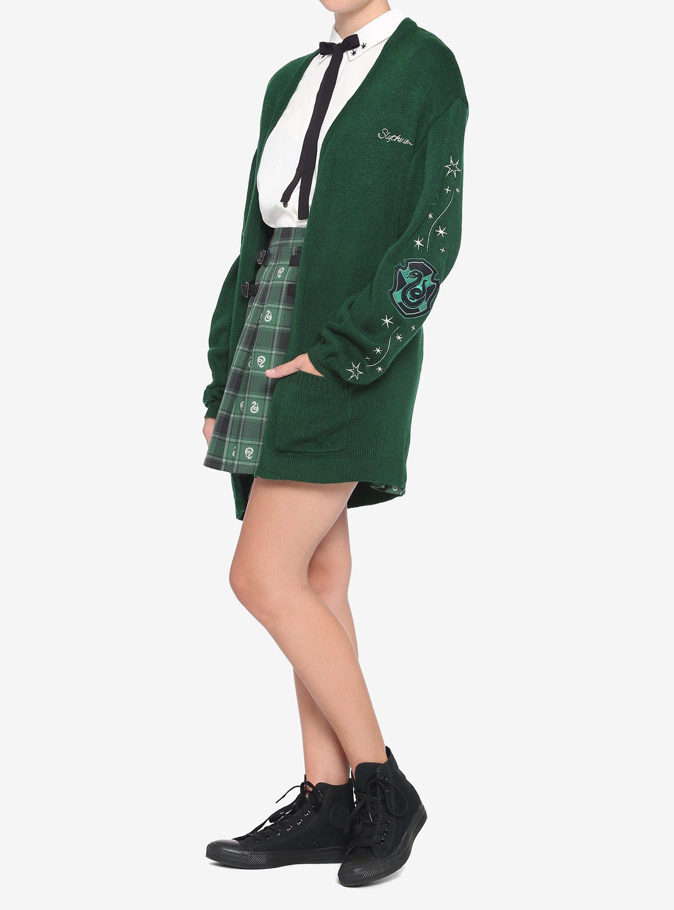 Harry Potter Slytherin Oversized Open Cardigan, MULTI, alternate