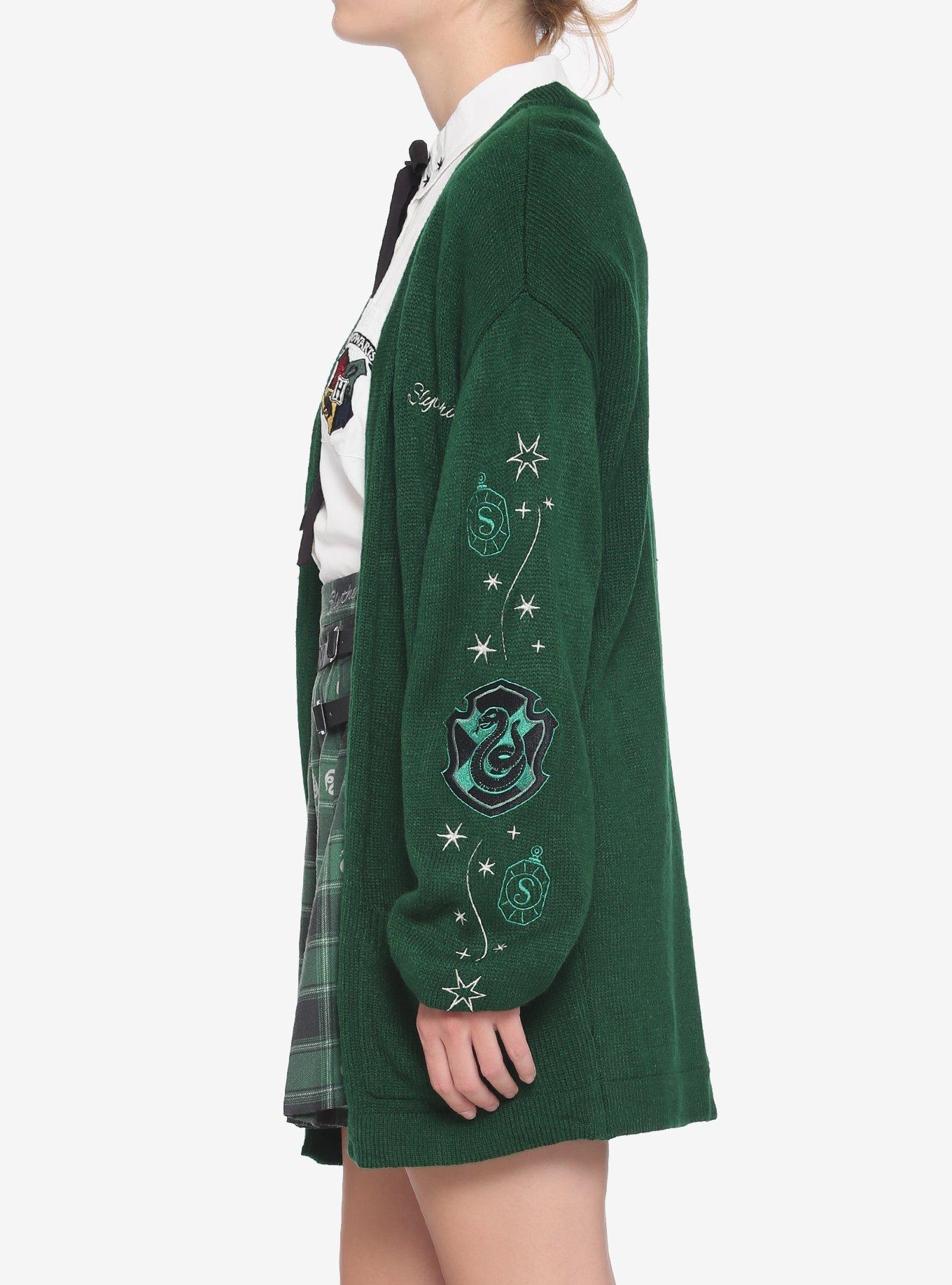 Harry Potter Slytherin Oversized Open Cardigan, MULTI, alternate
