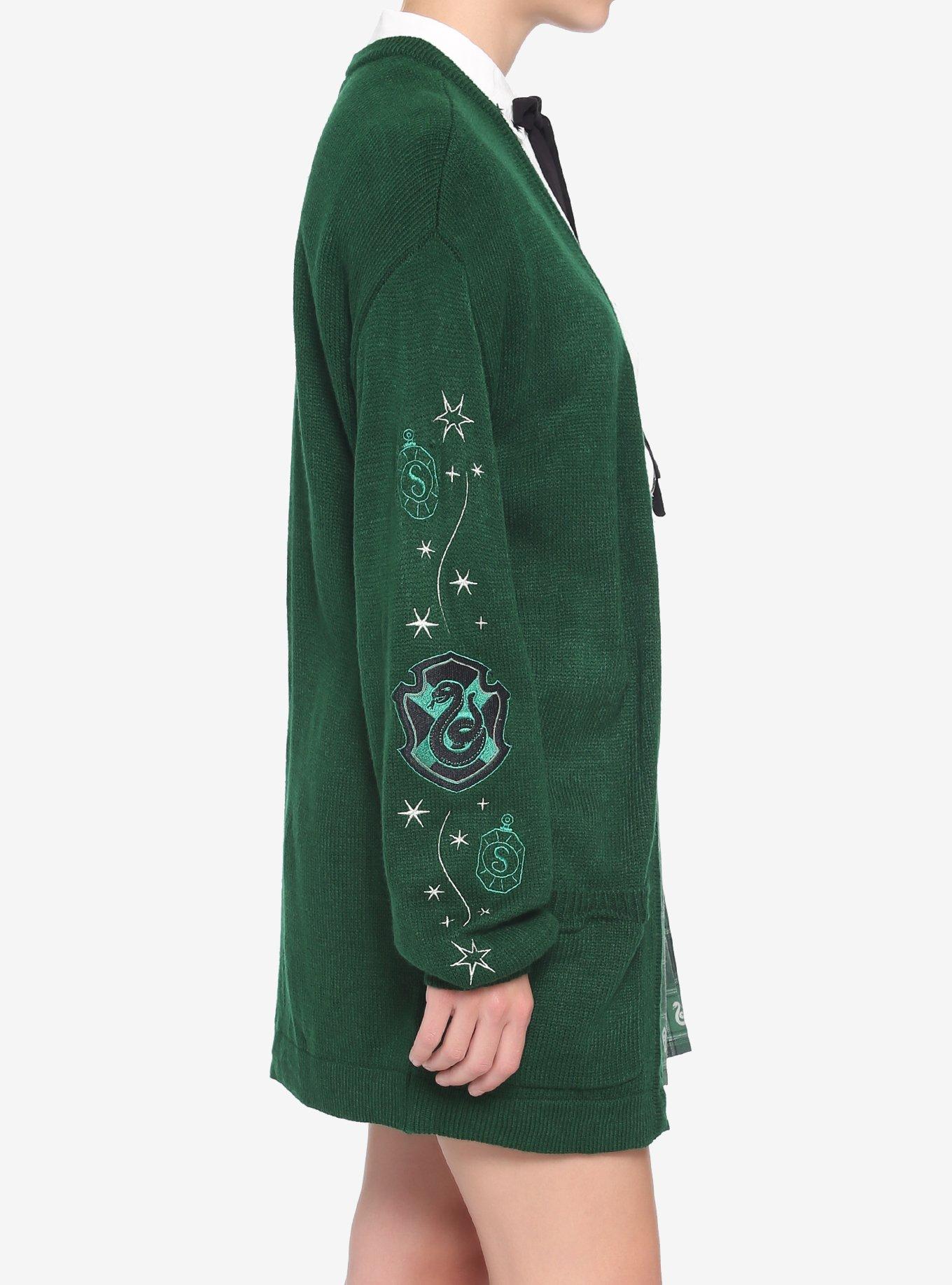 Harry Potter Slytherin Oversized Open Cardigan, MULTI, alternate