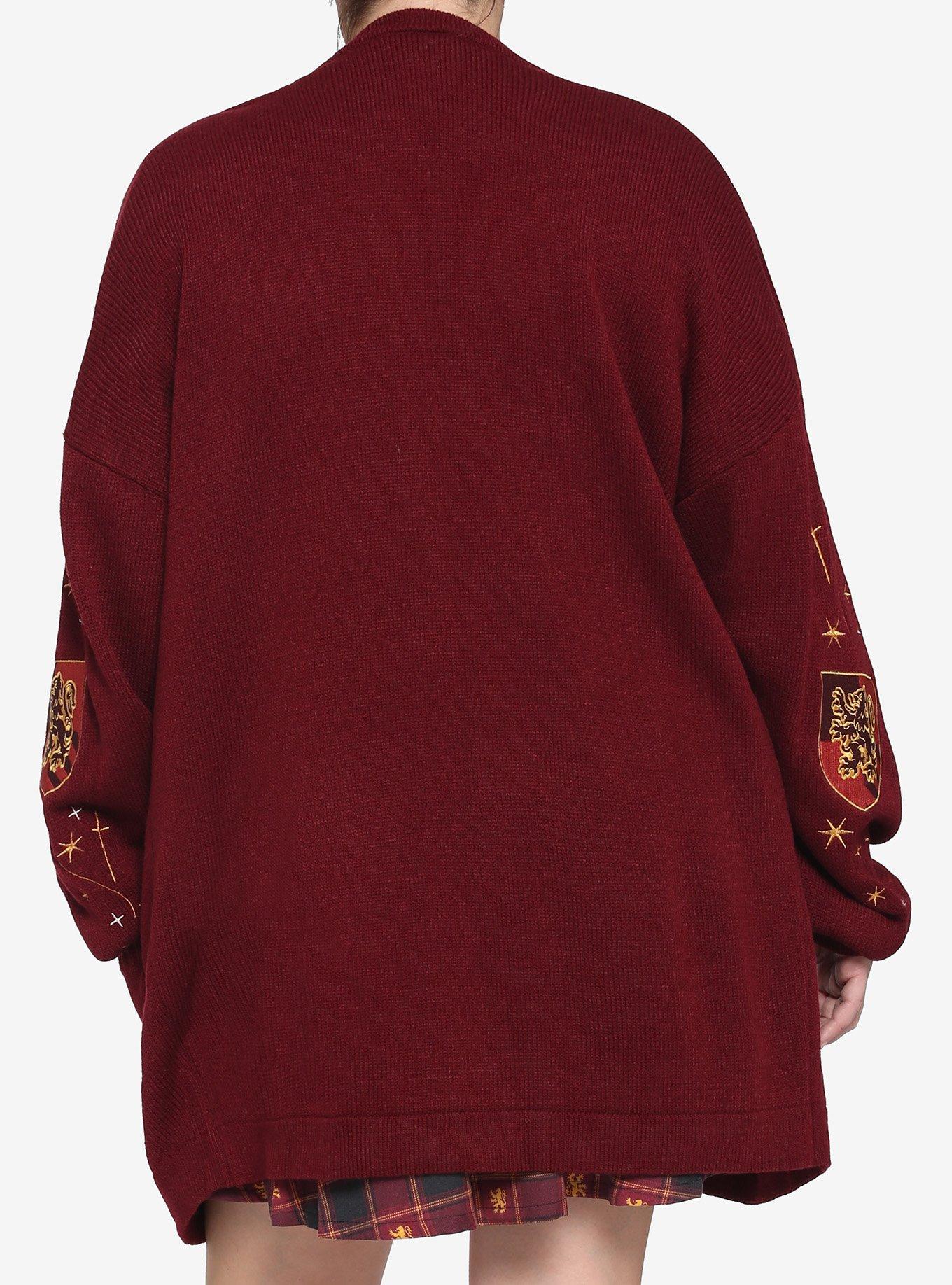 Harry Potter Gryffindor Oversized Open Cardigan Plus Size, MULTI, alternate