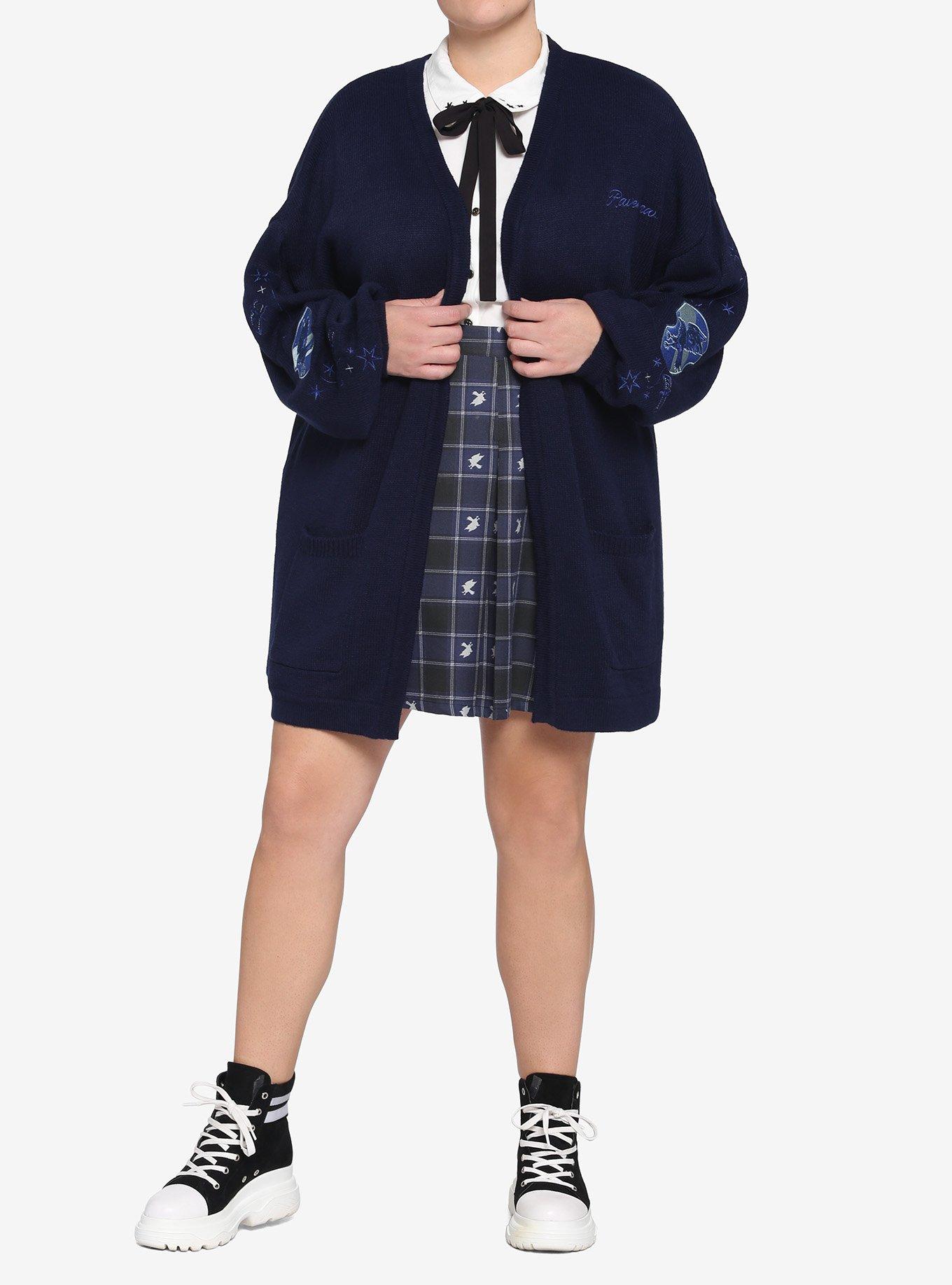 Harry Potter Ravenclaw Oversized Open Cardigan Plus Size, MULTI, alternate