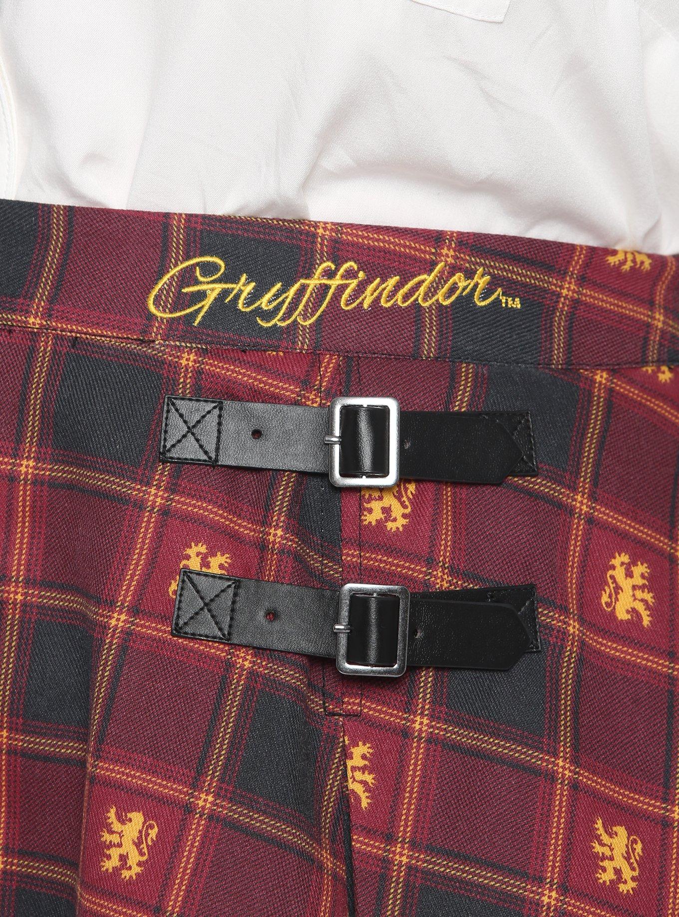 Harry Potter Gryffindor Plaid Pleated Skirt Plus Size, MULTI, alternate