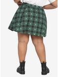 Harry Potter Slytherin Plaid Pleated Skirt Plus Size, MULTI, alternate