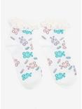 Pastel Candy Bear Lace Ruffle Ankle Socks, , alternate