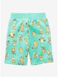 Corgis Doin' Things Toddler Shorts - BoxLunch Exclusive - BoxLunch Exclusive, LIGHT GREEN, alternate