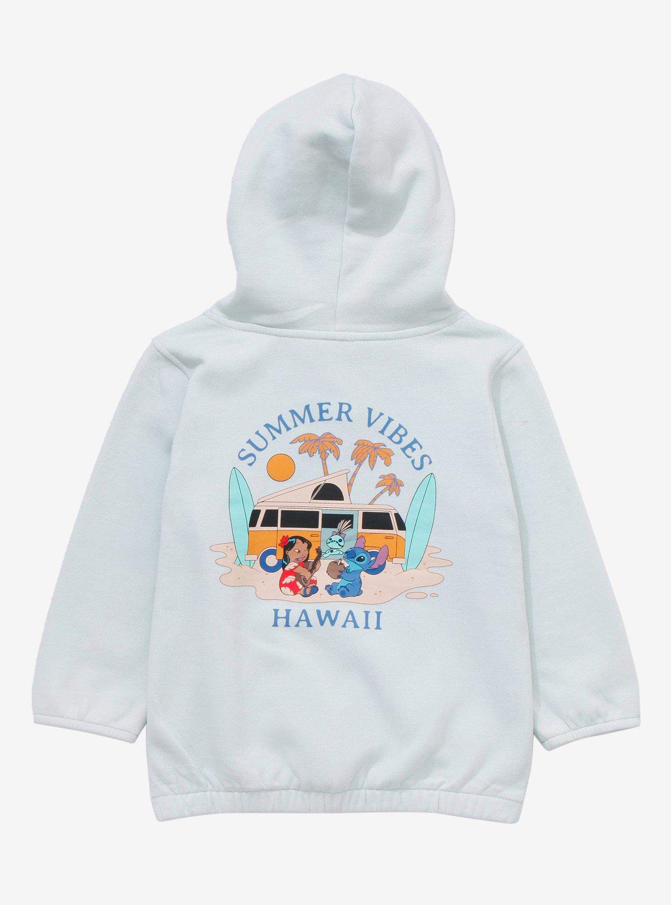 Disney Lilo & Stitch Summer Vibes Toddler Hoodie - BoxLunch Exclusive, LIGHT BLUE, alternate