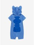 Disney Lilo & Stitch Stitch Ears Hooded Infant One-Piece - BoxLunch Exclusive, LIGHT BLUE, alternate