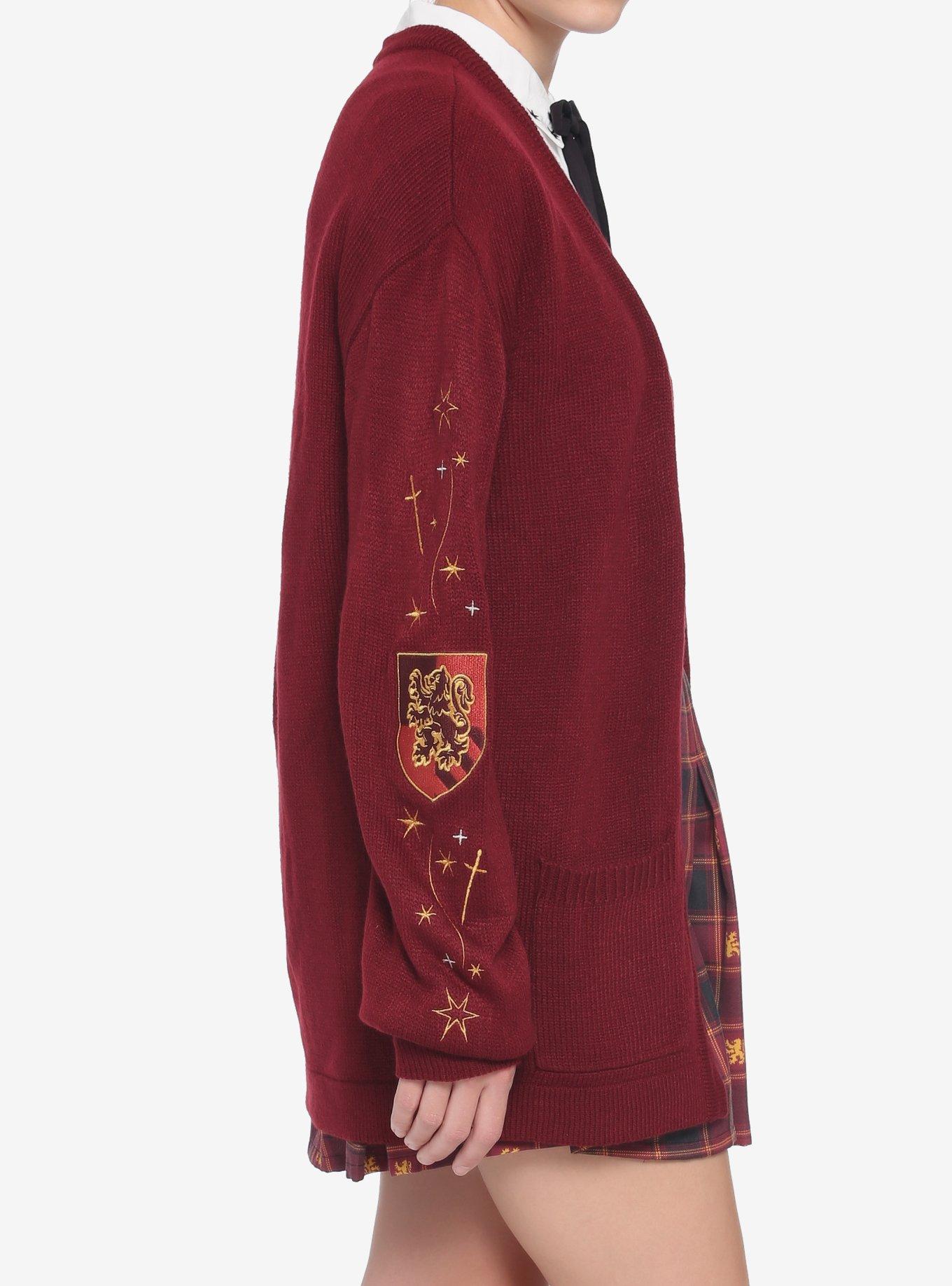 Harry Potter Gryffindor Oversized Girls Open Cardigan, MULTI, alternate