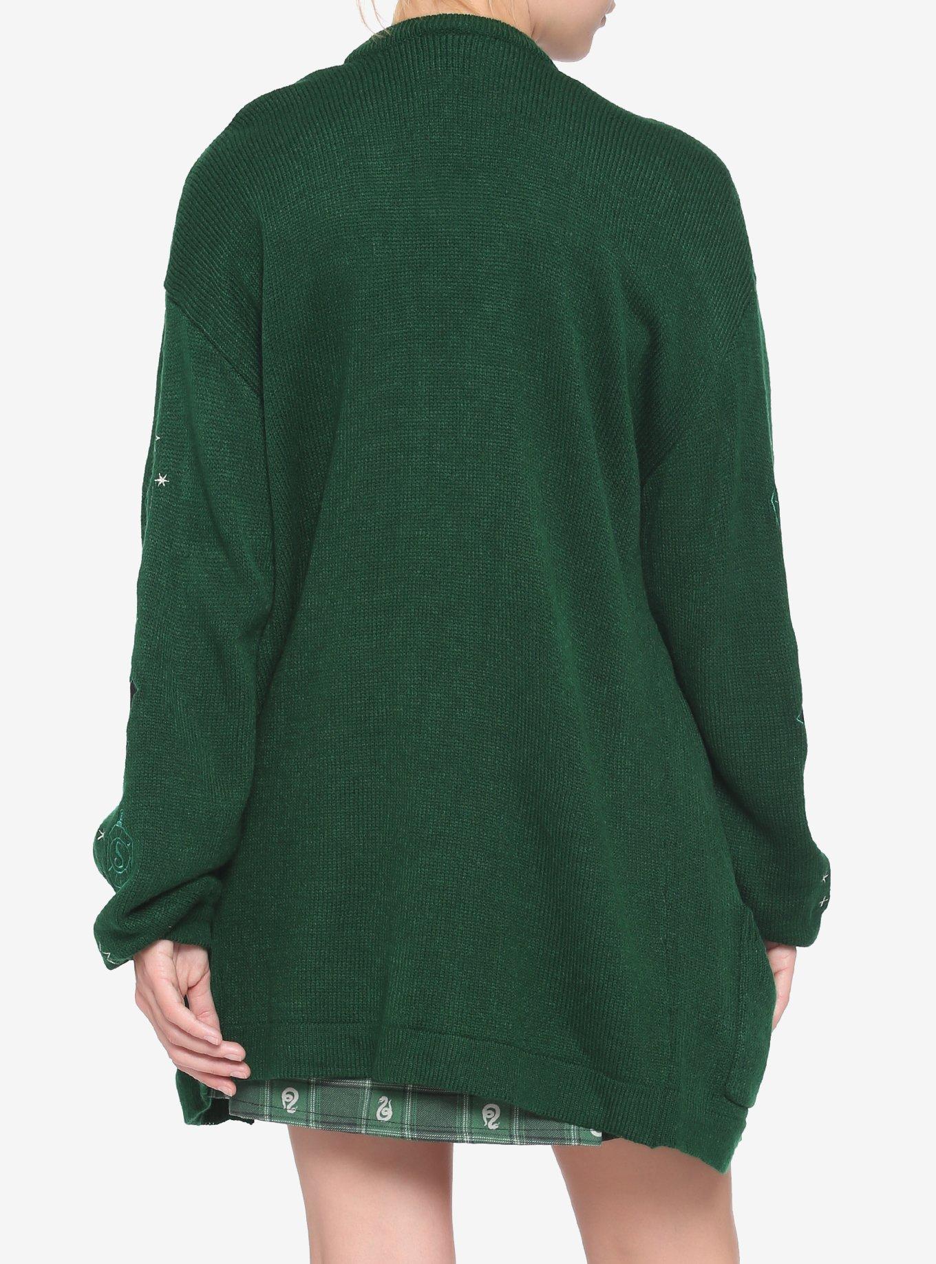 Harry Potter Slytherin Oversized Girls Open Cardigan, MULTI, alternate