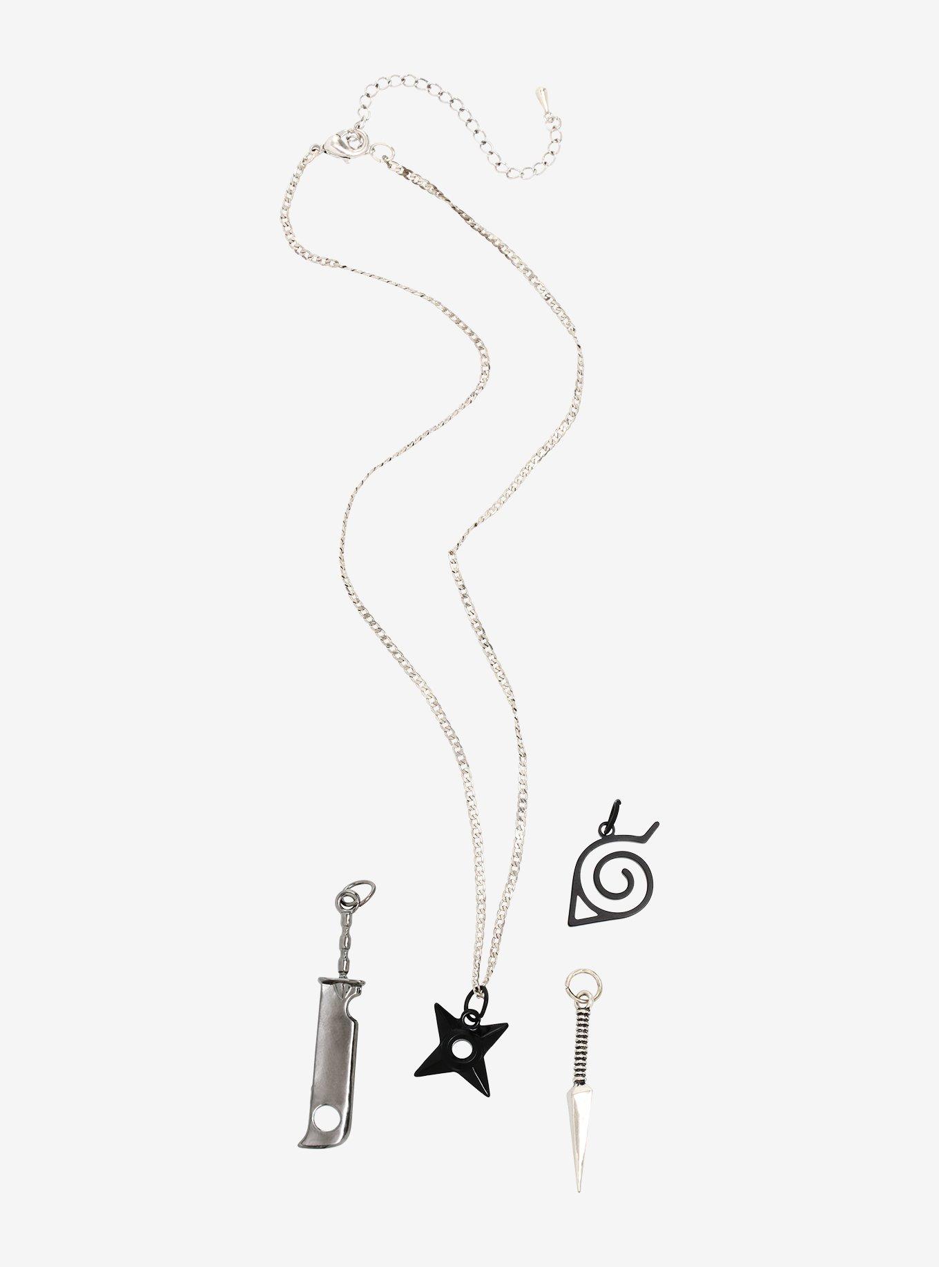 Naruto Shippuden Interchangeable Weapon Charm Necklace - BoxLunch Exclusive, , alternate