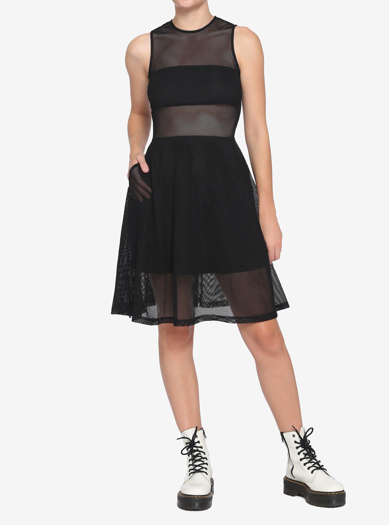 Black Knit Dress, BLACK, alternate