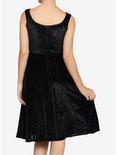Black Leopard Velvet Dress, BLACK, alternate