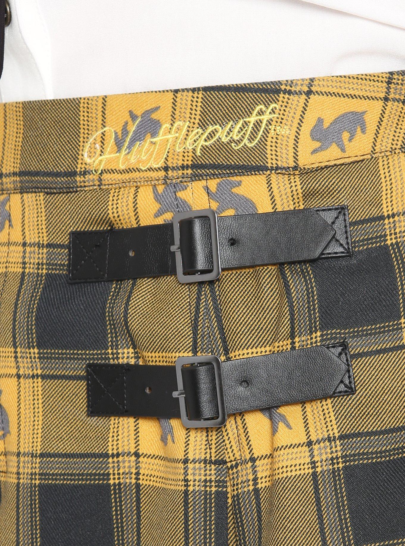 Harry Potter Hufflepuff Plaid Pleated Skirt, MULTI, alternate