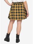 Harry Potter Hufflepuff Plaid Pleated Skirt Plus Size, MULTI, alternate