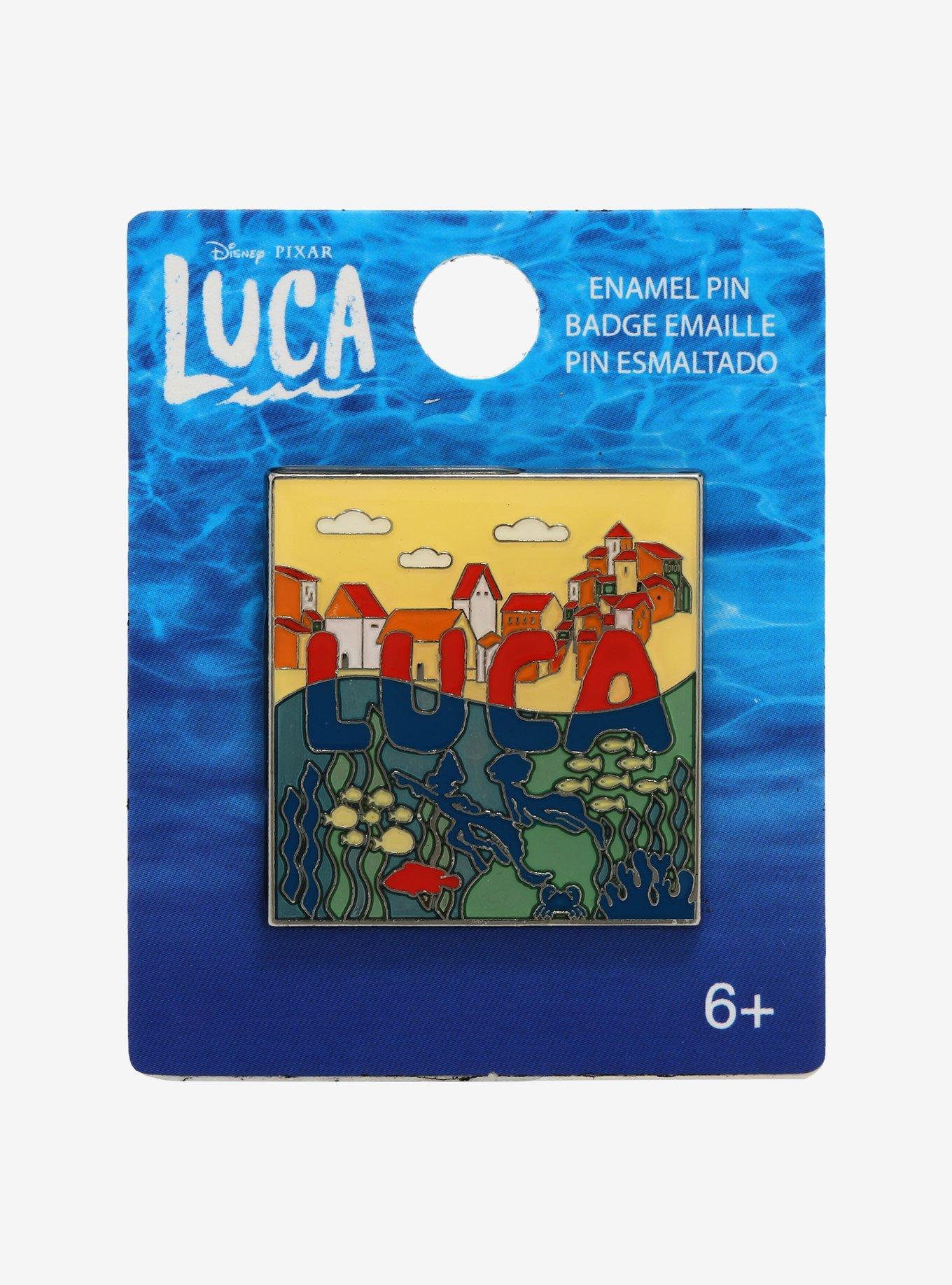 Disney Pixar Luca Logo Enamel Pin - BoxLunch Exclusive, , alternate