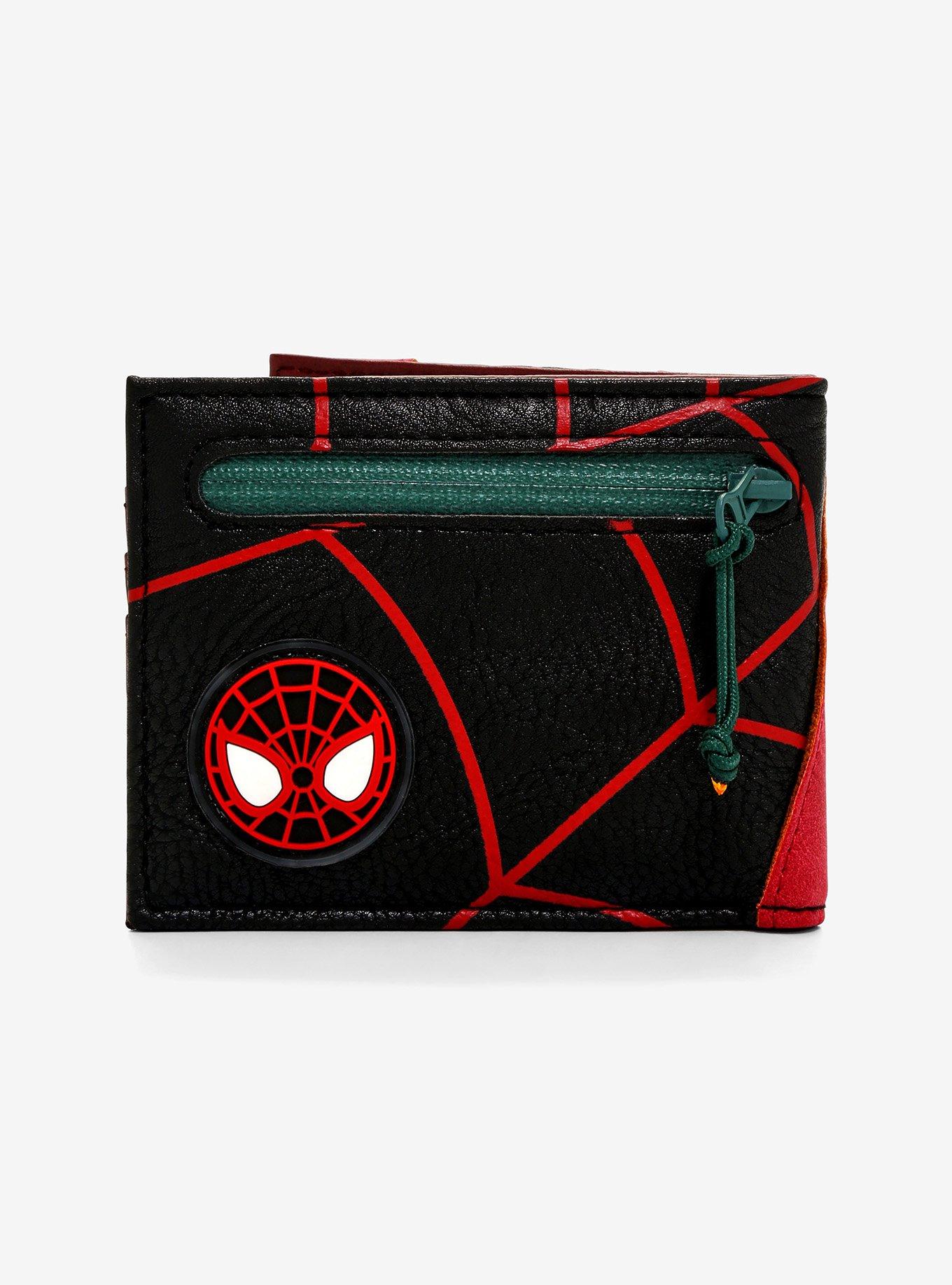 Marvel Spider-Man Miles Morales Spider Logo Bifold Wallet, , alternate