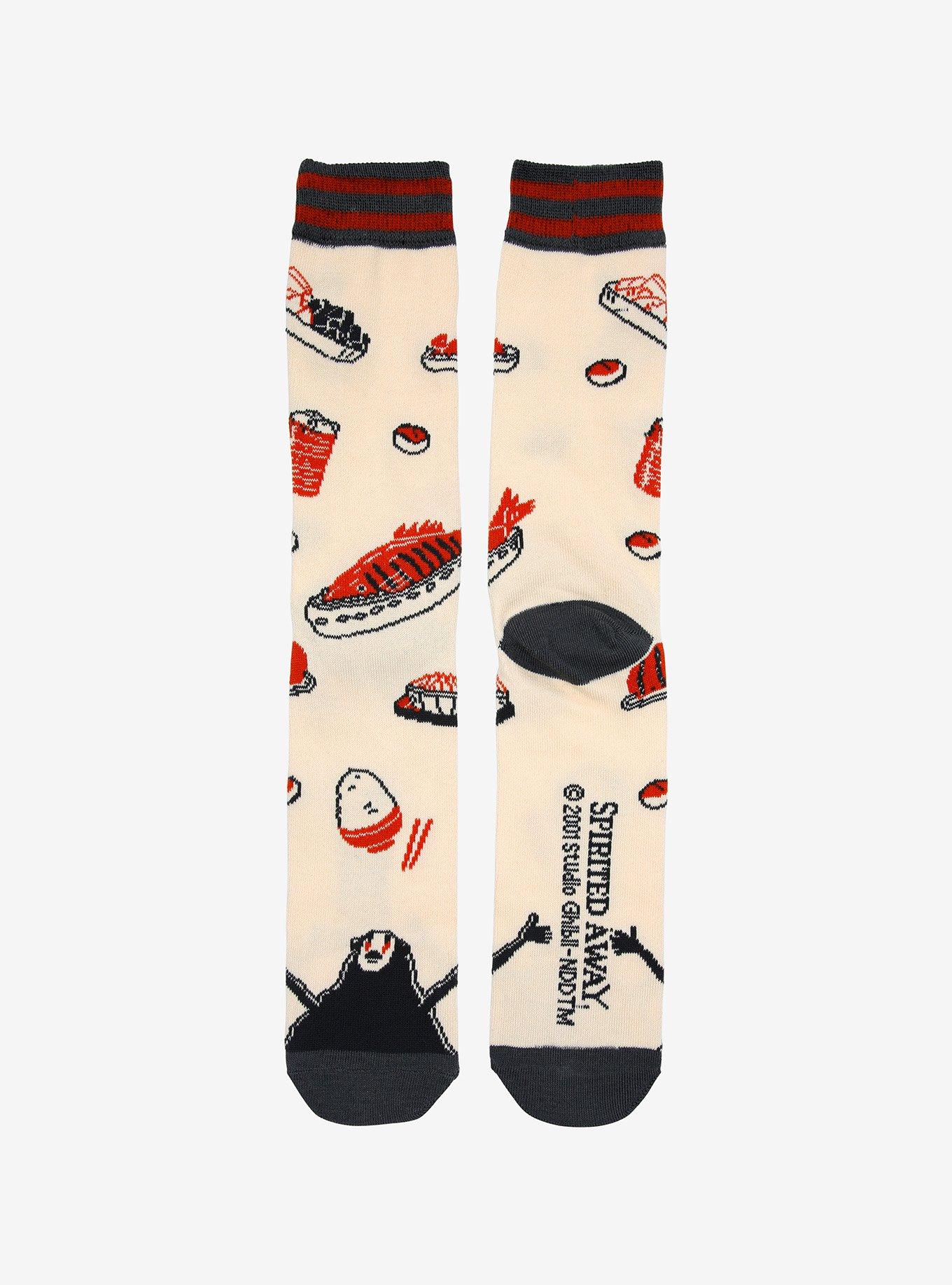 Studio Ghibli Spirited Away No-Face Foods Crew Socks, , alternate